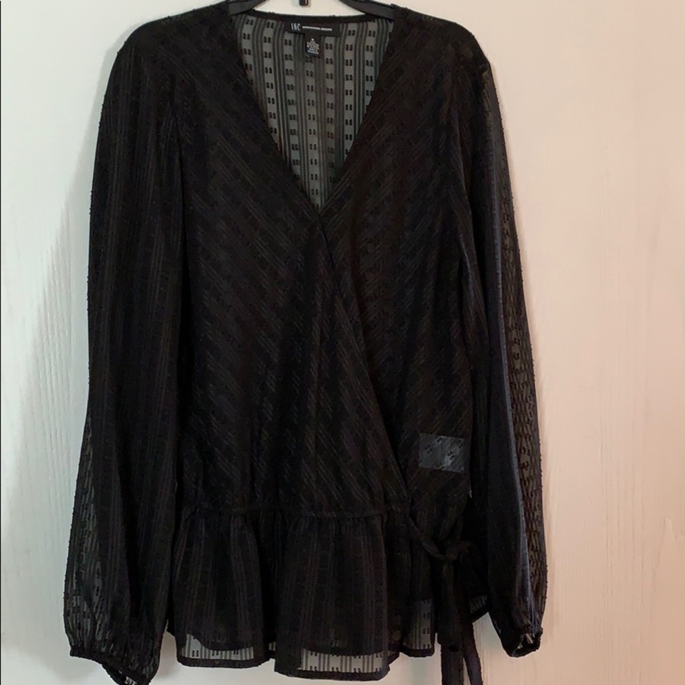 Very beautiful surplice side tie blouse